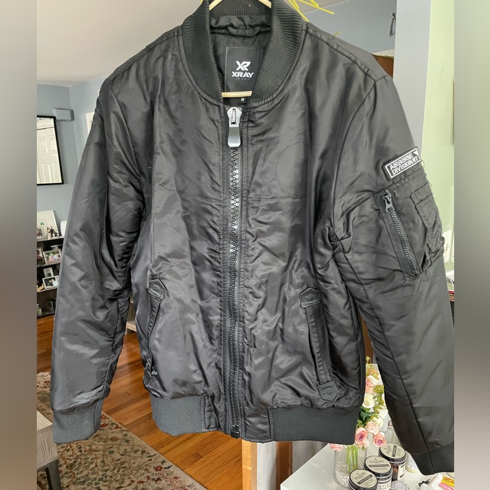 Xray nylon blk lined jacket